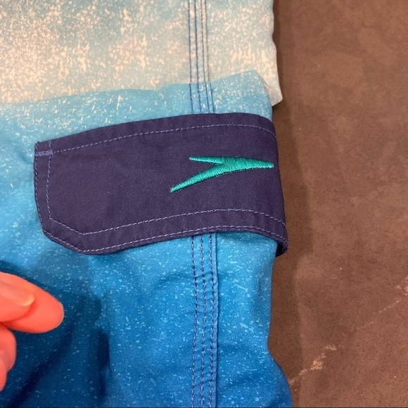 Speedo mens Large swim trunks ombré blues - Picture 4 of 9